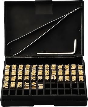 Copper Hot Stamping Letters 120Pcs 2X4x15mm Copper Hot Stamp Letters For DY-8 HP-241 Thermal Ribbon Coders For Printing Dates And Batches On Packages