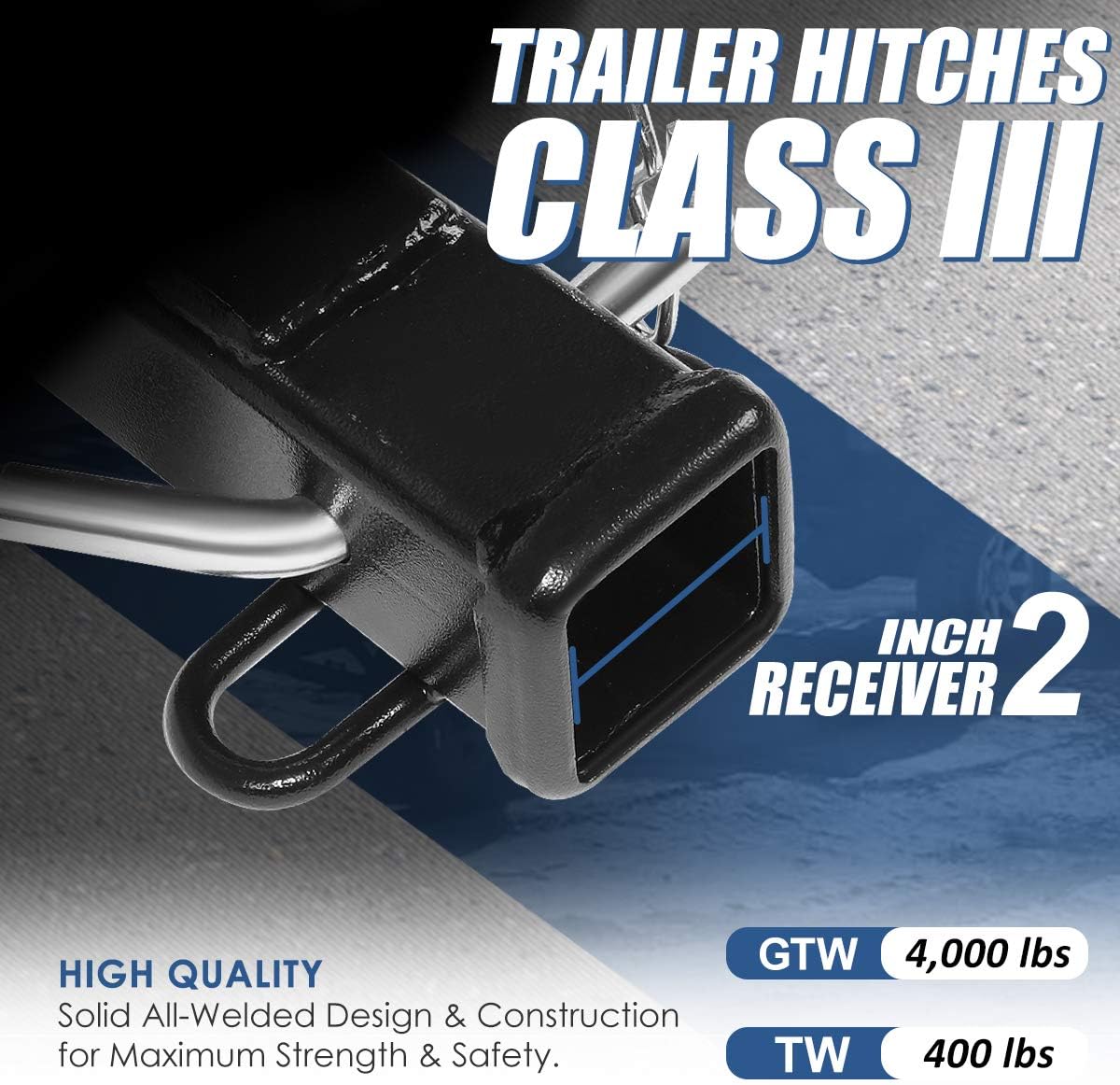 Auto Dynasty 2 Inches Class 3 Trailer Hitch Receiver Compatible with Jeep Patriot Compass 11-17