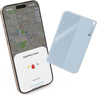 2025 [Apple MFi Certified] (iOS Only) Bluetooth Tracker Smart Card for Apple Find My iPhone Wallet GPS Tracker, 5-10 Years Staying Power, Keys Finder and Item Locator for Keys, Bags, Passport