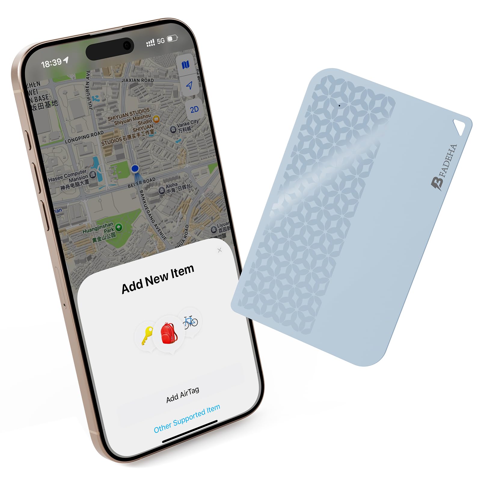 2025 [Apple MFi Certified] (iOS Only) Bluetooth Tracker Smart Card for Apple Find My iPhone Wallet GPS Tracker, 5-10 Years Staying Power, Keys Finder and Item Locator for Keys, Bags, Passport