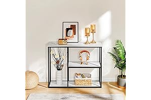 WOHOMO 31.5" Console Entryway Table with 3-Tier Storage Shelves