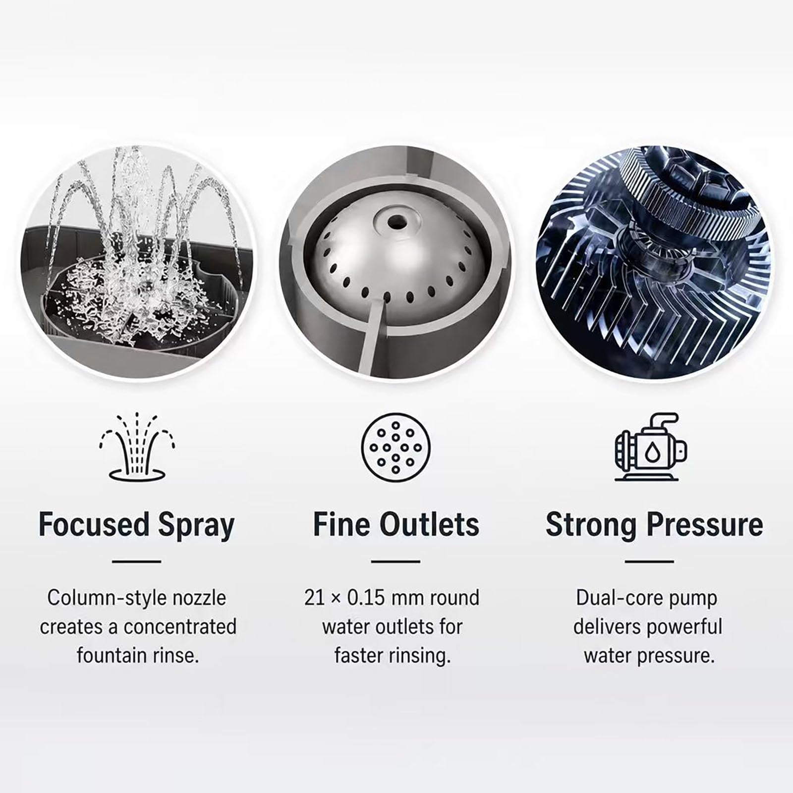Lave-Verres Électrique, Lave-Tasses Automatique de Bureau,Rinçage À Jets Haute Pression, 1,8 L,pour Nettoyer les Bouteilles D'eau, les Tasses à Café et Divers Articles pour le Thé (Gris)