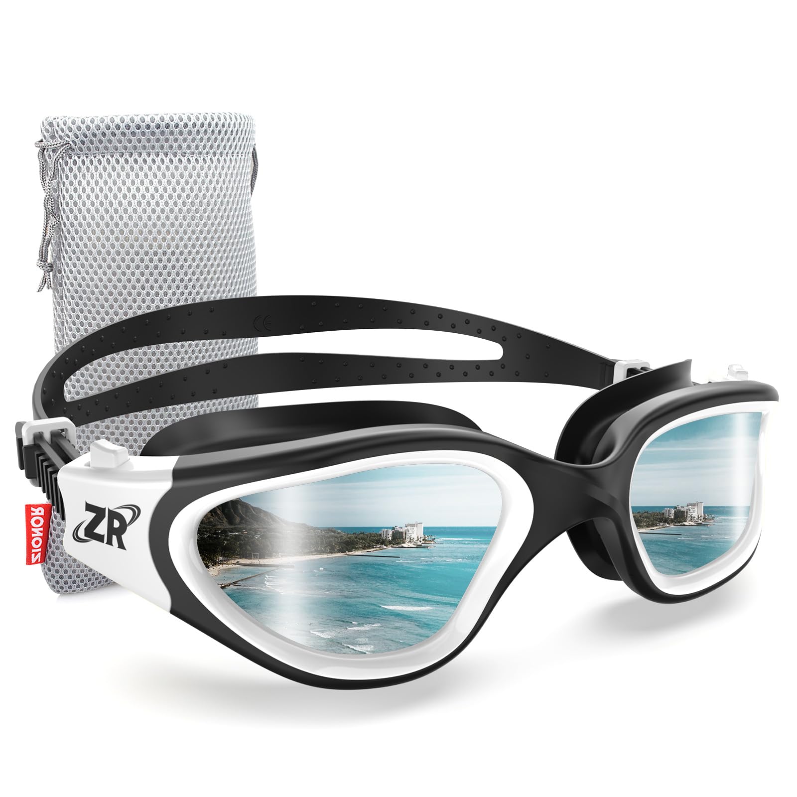 ZIONOR Gafas de natación, G1 MAX polarizadas para natación con protección UV, antiempañamiento, correa ajustable para a…