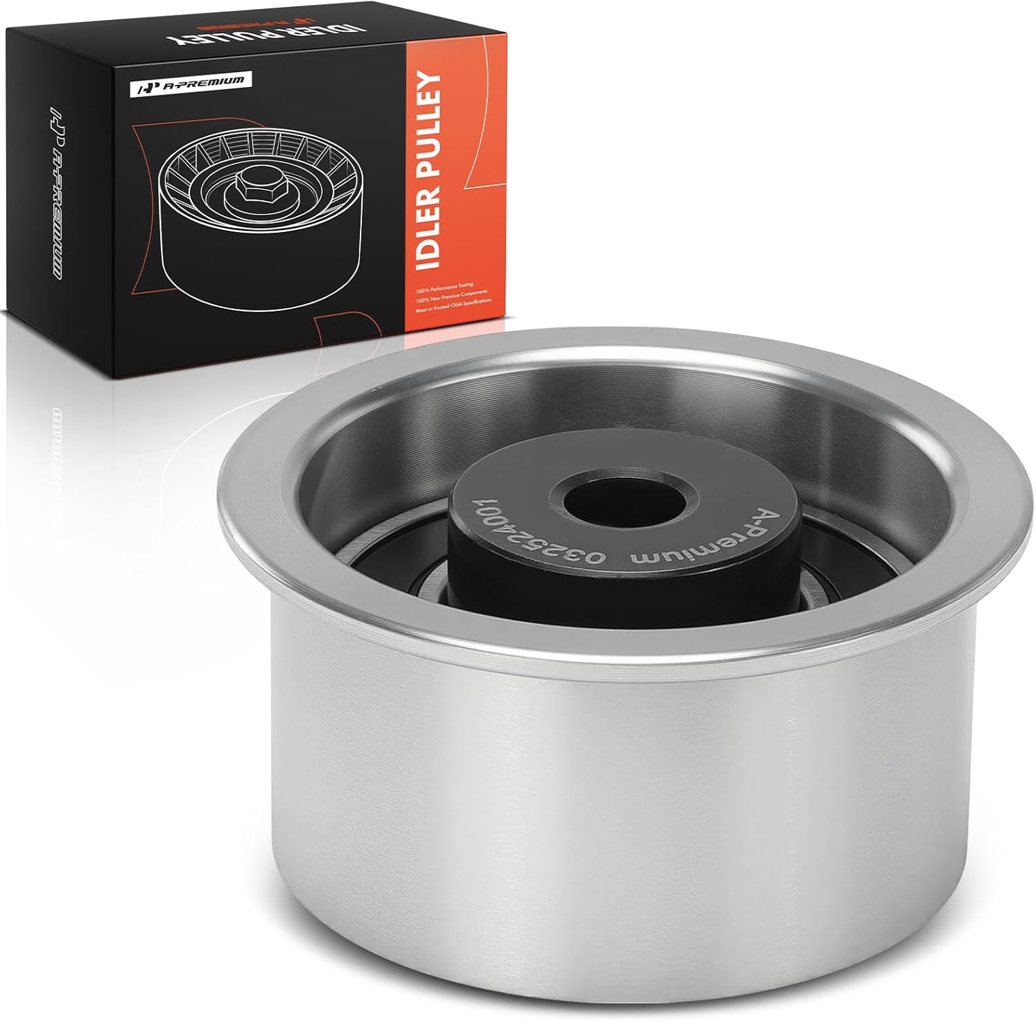 A-Premium Belt Idler Pulley Compatible with Subaru Outback 2000-2012, Forester 1999-2010, Impreza 1999-2011, Legacy 1999-2011, Baja 2003-2006 & Saab 9-2X 2005-2006, 2.5L