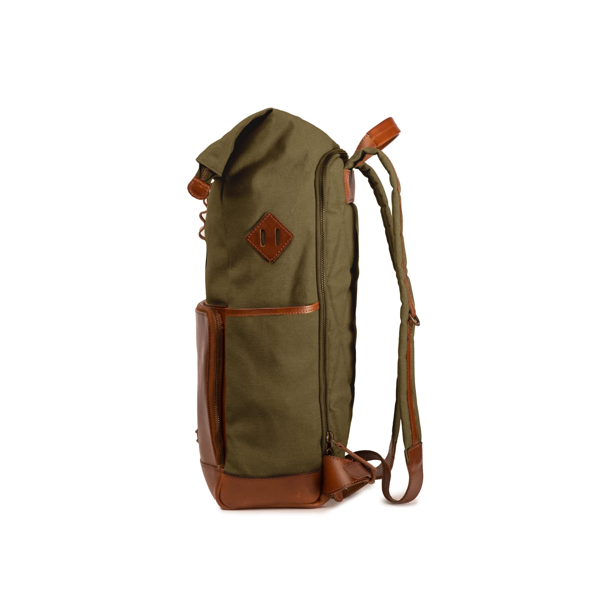 DRAKENSBERG Reise Rucksack 'Arthur' mit 17" Laptopfach und Technik-Organizer-Fach, Business, Handgepäck, 20-30L - Oliv-Grün, DR00123