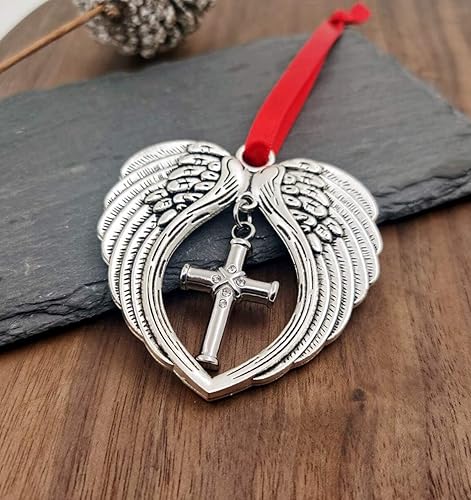 Miniatura 9 de JUPPE Regalos conmemorativos, regalos de condolencias por la pérdida de un padre amado, madre, alas de ángel, decoración de Navidad, un pedazo de mi