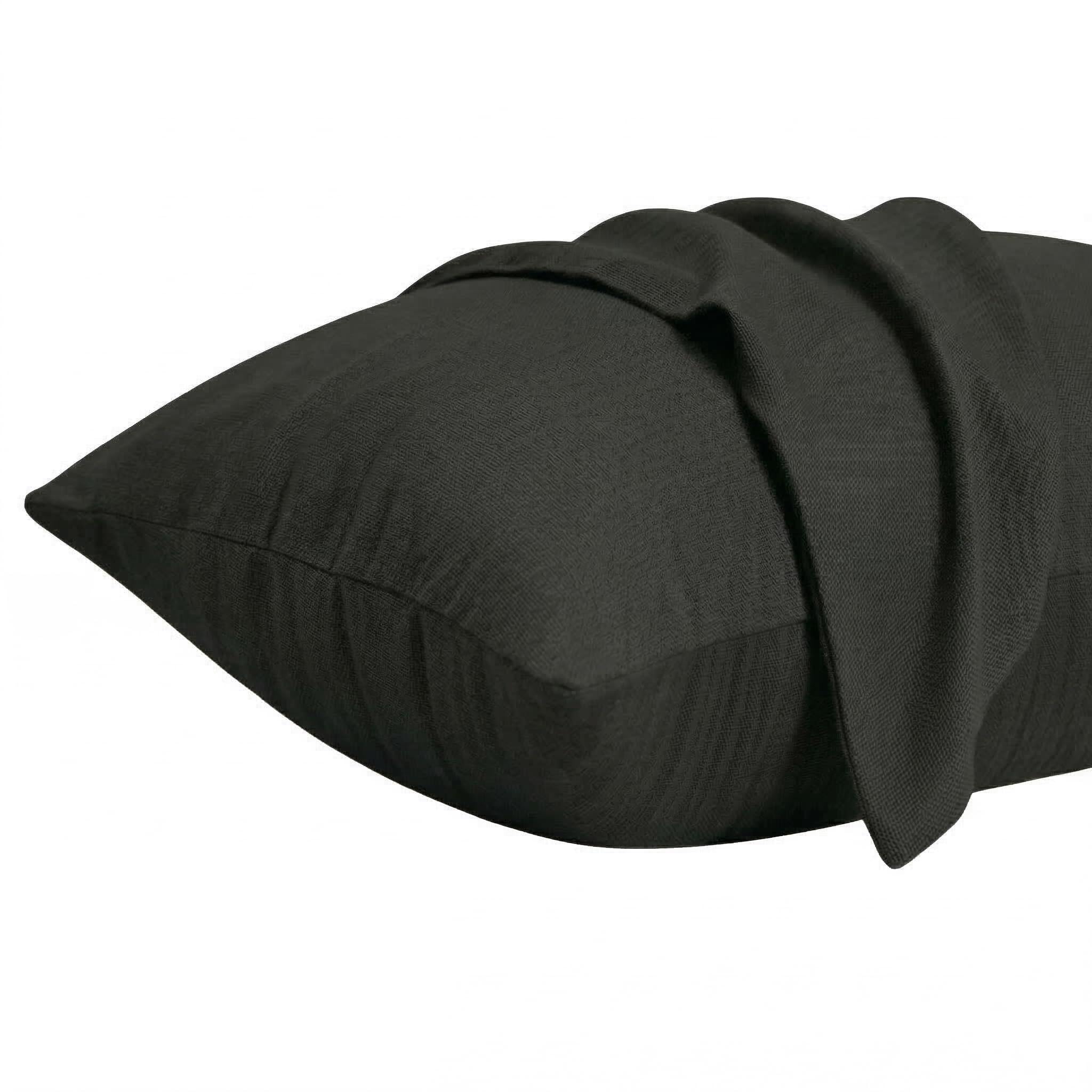 Dreamzie Kissenbezug 65x65 2er Set - Kopfkissenbezug 65x65 Schwarz mit Reißverschluss aus Mikrofaser Weich, 65x65 cm Pillow Cover