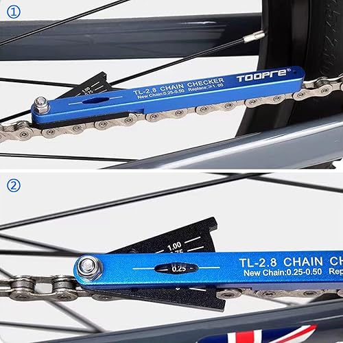 Miniatura 5 de VANICE Herramienta de indicador de desgaste de cadena de bicicleta mejorada para todas las cadenas de bicicleta, incluye Shimano Sram KMC y más