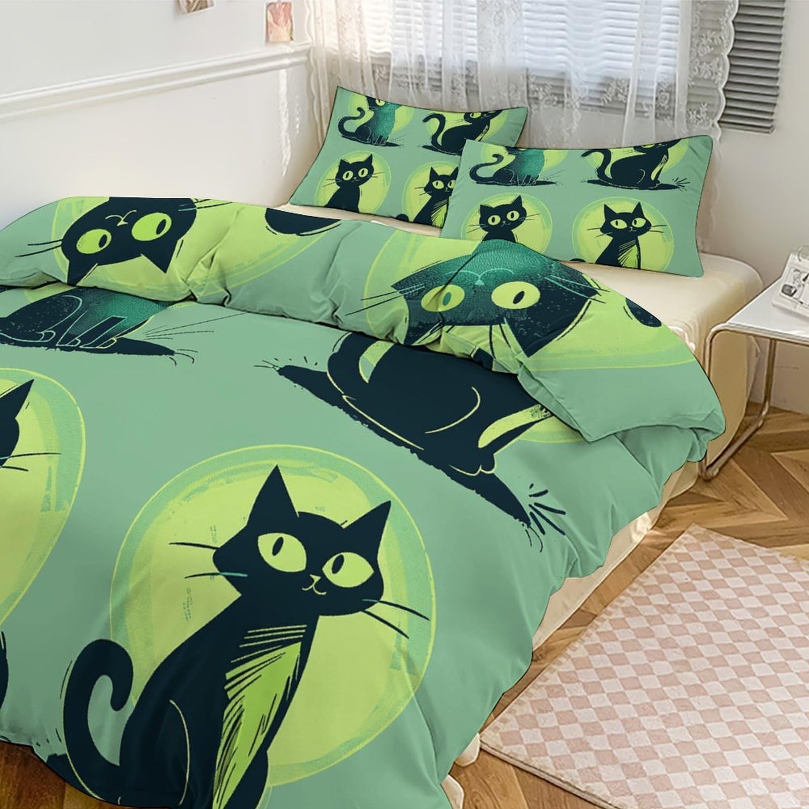 Housse de couette ultra douce et respirante pour grand lit 3 pièces