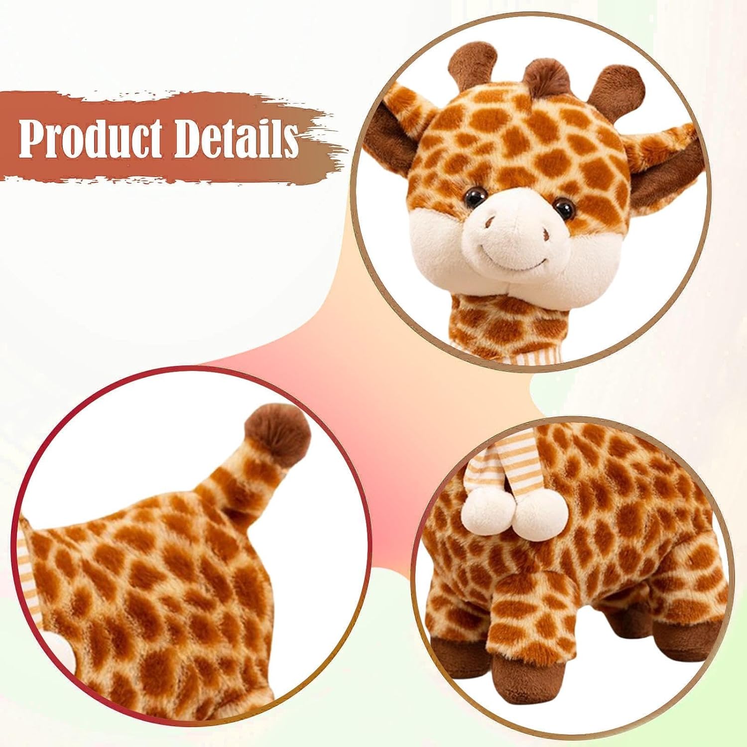 Giraffe Toy Stuffed Animal Pillow Cute Doll Funny Ornament Crafted with Skin Friendly Material Suitable for, 55cm