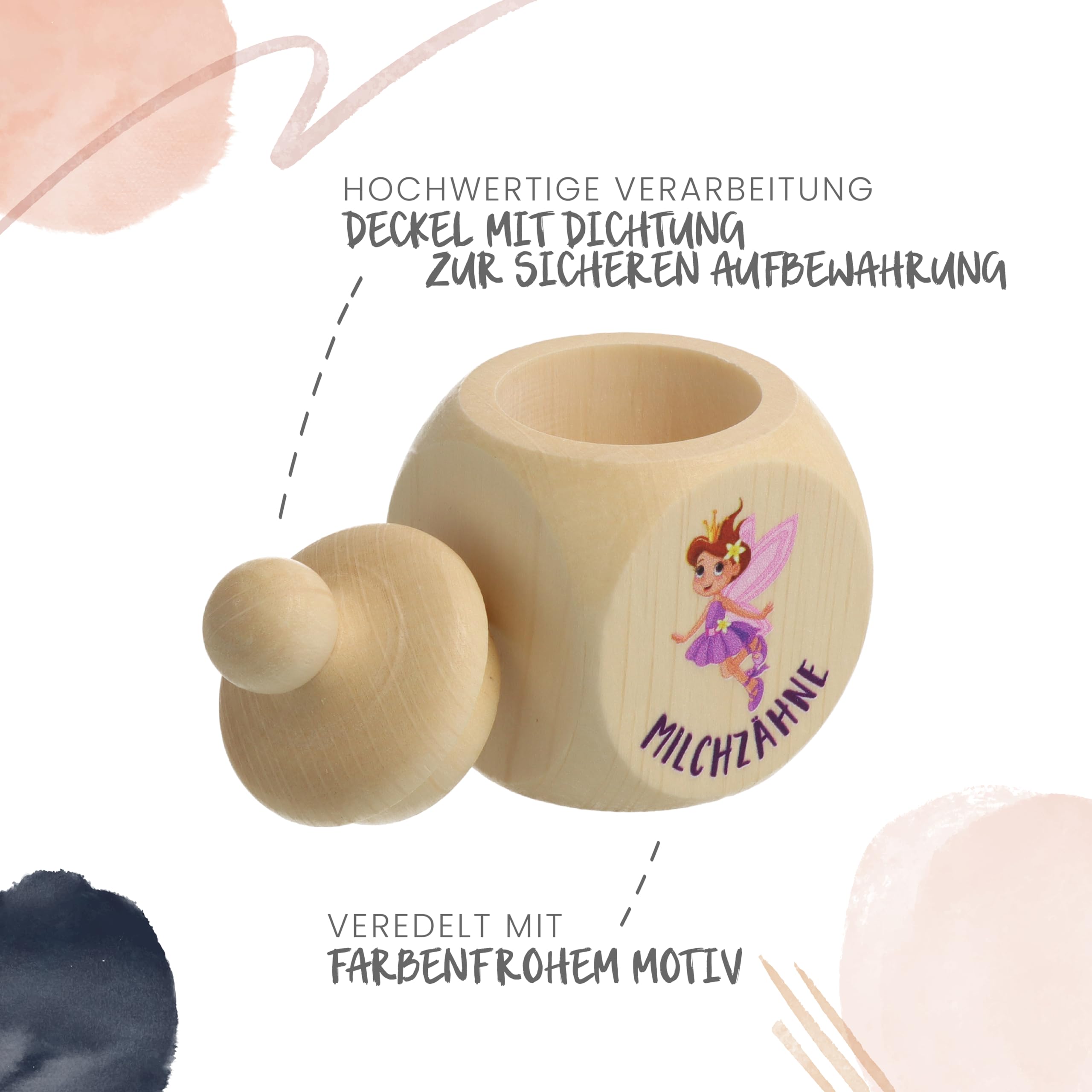 Scatolina Denti Da Latte In Legno - Con Incisione E Coperchio A Vite | Ricordo Per Bambini - Foto 10