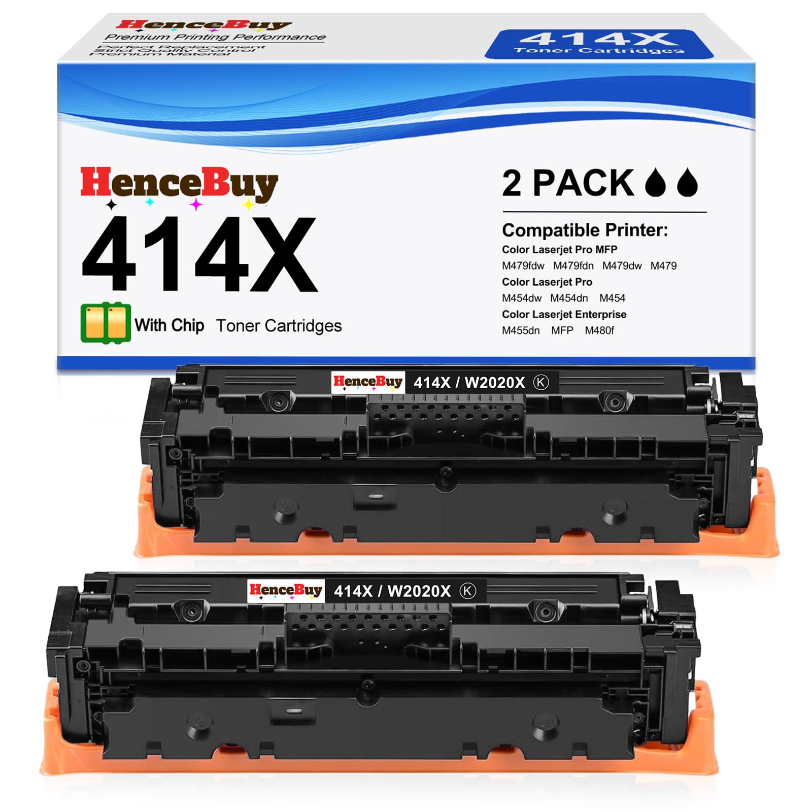 Pack 2 toners noirs 414X W2020X pour l'impression de vos rapports professionnels - 8
