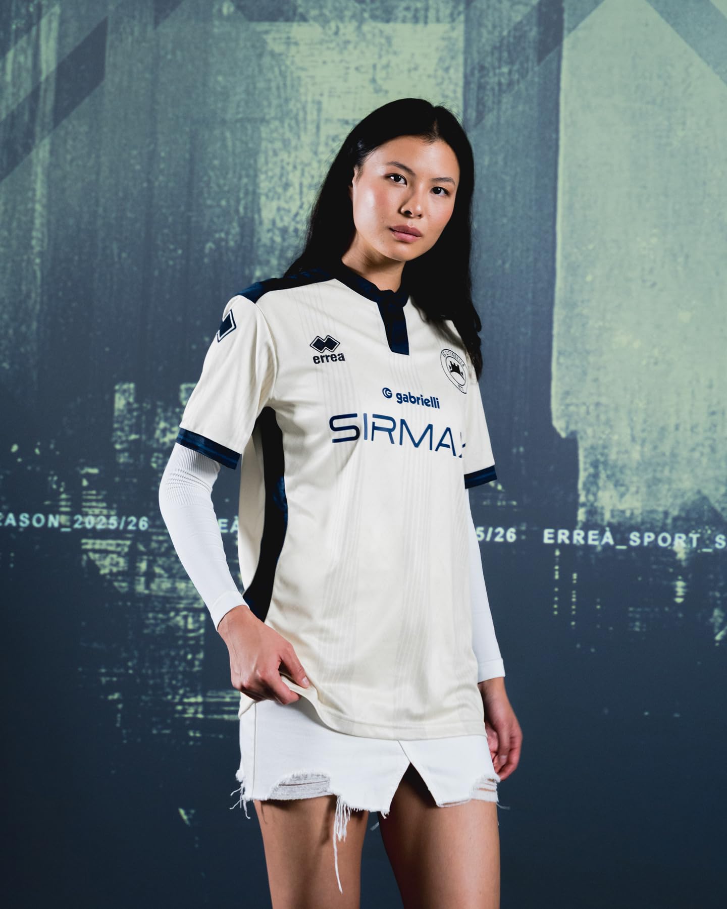 Nuova Maglia Calcio Uomo Away 2025/26, Seconda Maglia Calcio Personalizzabile, Ufficiale Errea Uomo per Cittadella Calcio, Color Avorio, per Allenamento Calcio, t-Shirt Uomo