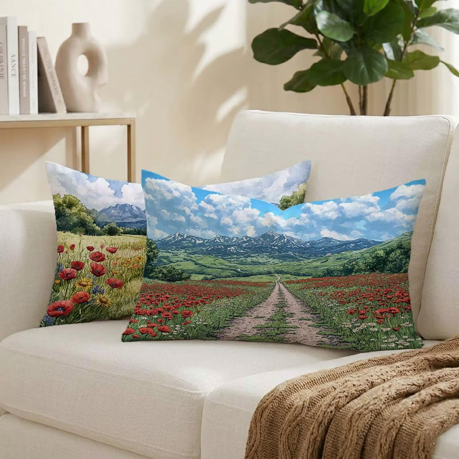 Coussin exterieur impermeable 40x60 rectangulaire, taie oreiller canape salon