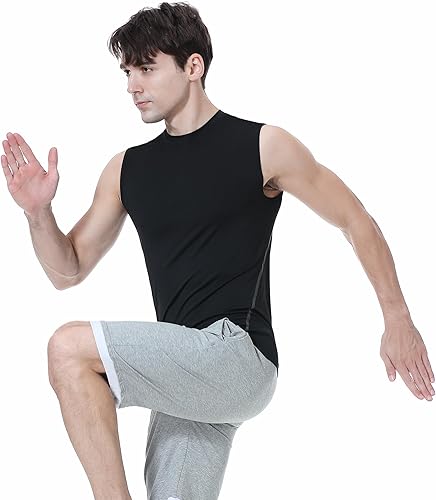 Miniatura 2 de TopTie Camisa sin mangas personalizada de la compresión, logotipo de encargo de los lados del top 2 del entrenamiento