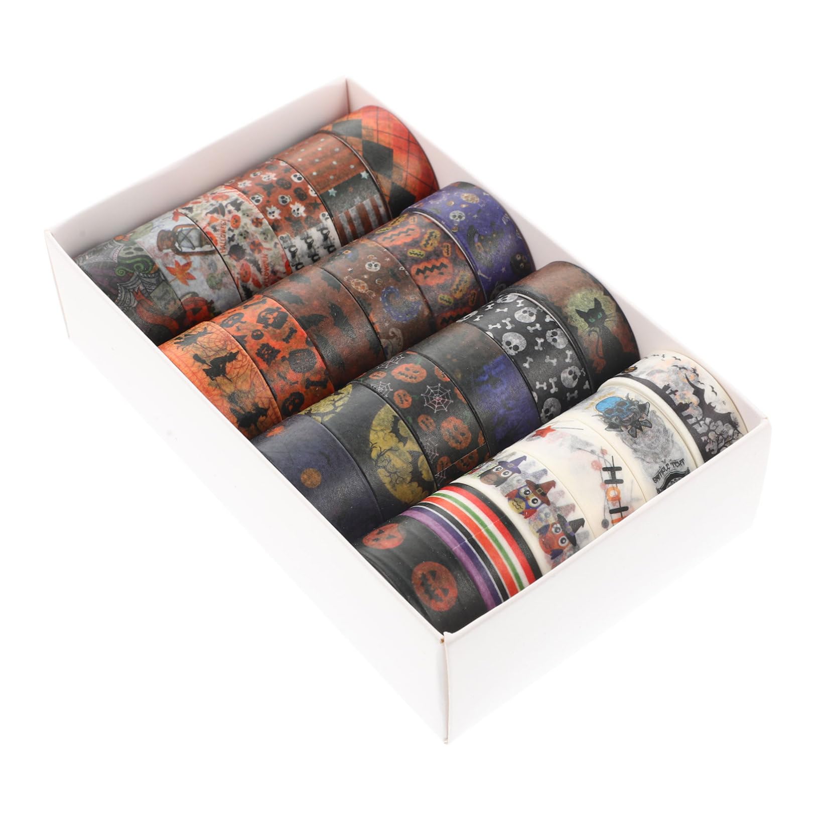 TEHAUX 72piezas Cintas Washi Decorativas De Halloween De Diseño Temático para Manualidades y Decoración De Fiestas Accesorios Creativos para Scrapbooking y Proyectos