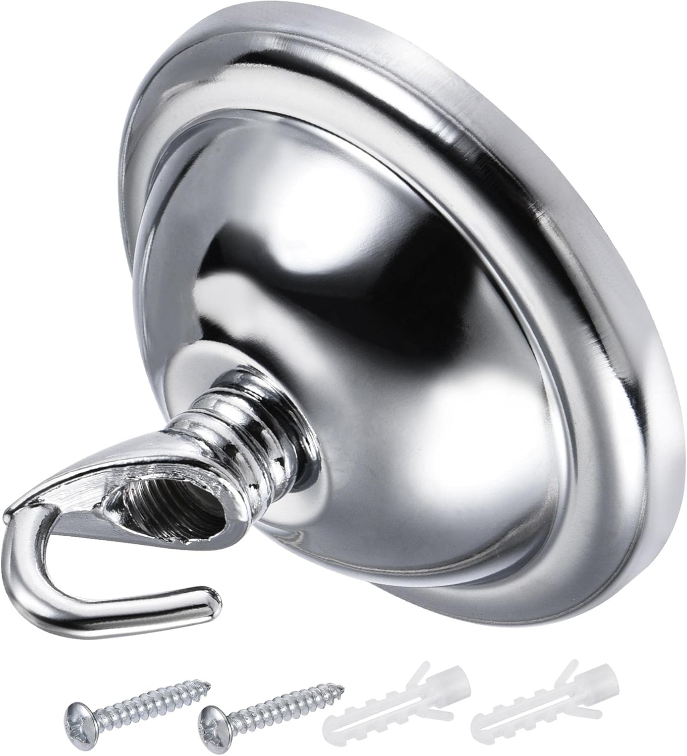 Uxcell 天井フック壁掛け 68x50 Mm ラウンドプレート 鉄 ぶら下げ植物シャンデリア風鈴ランタン クロム 春先取りの