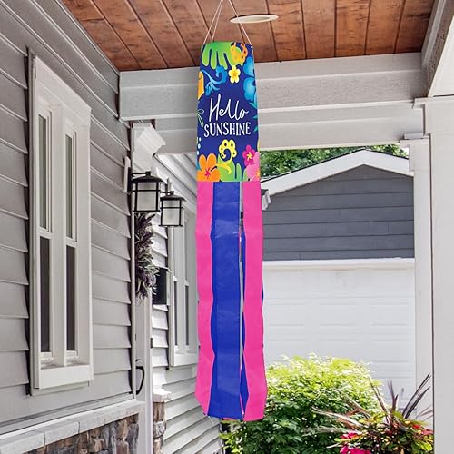 Miniatura 2 de Spring Hello Sunshine Windsock Wind Twister 40" x 6" Briarwood Lane