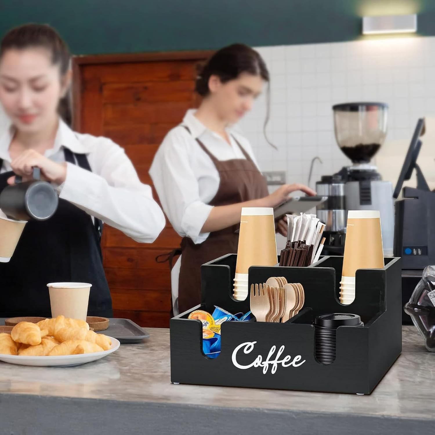 Wooden Coffee Holder Featuring Ergonomic Designs and Food Safe Coating Stylish Coffee Storage