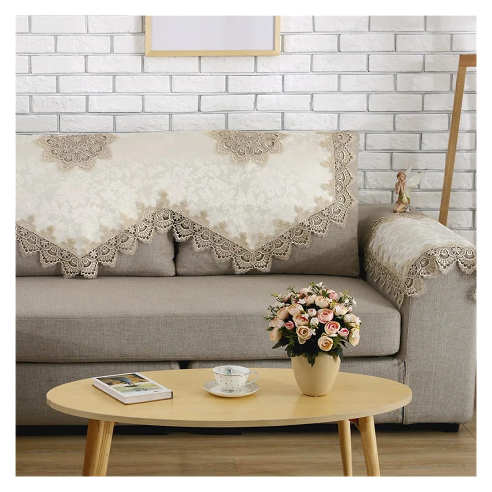 Amazon.com: HDNSAUD Sofa Armrest Covers Lace Sofa Towels Couch