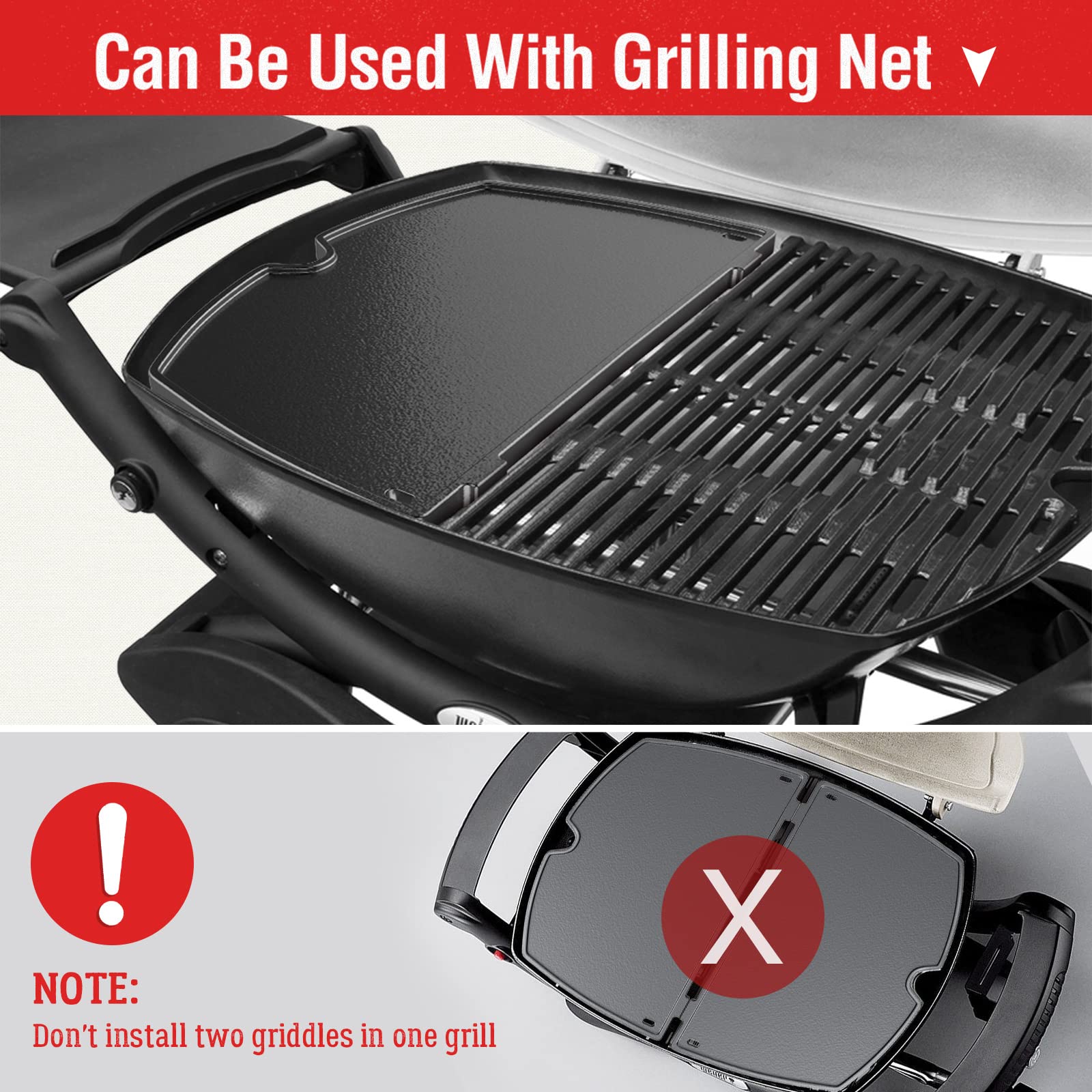 6558 Parti Grill Ghisa 32 x 21.8 x 1.2 cm Ricambi Accessori per Weber Q100 & Q1000 Series Q120 & Q1200 Stand Series q 1400, 6558 Accessori di Ricambio per Grill a Gas.