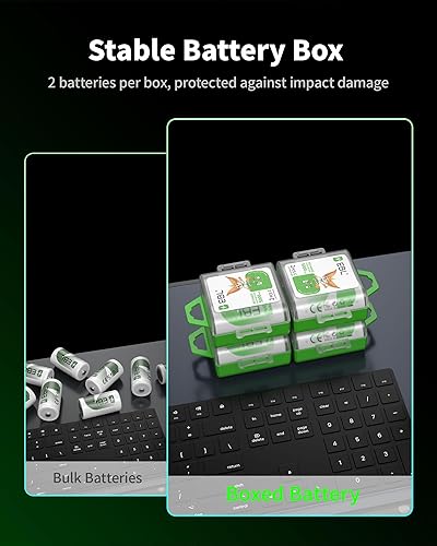 Miniatura 6 de EBL Baterías C recargables de 5000 mAh Ni-MH C, paquete de 8