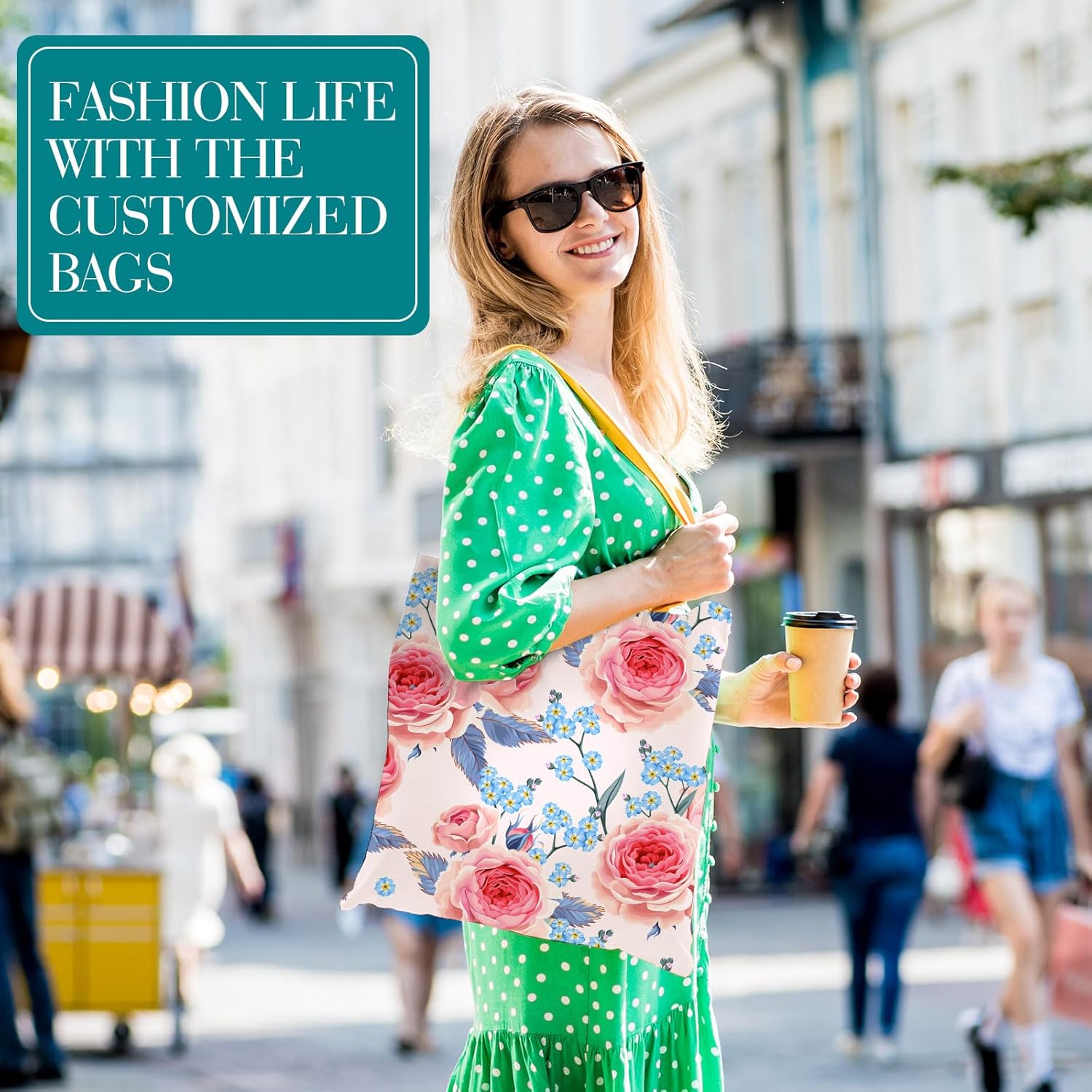 Sweetude 60 Pcs Sublimation Blanks Tote Bags Bulk, Canvas DIY Bag Reusable Shopping Totes Heat Transfer Cosmetic Makeup Bags W/Customized Color for DIY, Advertising Valentines Thanksgiving Craft Gift - Image 2