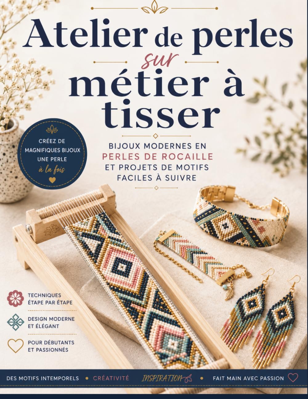 Atelier de perles sur métier à tisser: Bijoux modernes en perles de rocaille et projets de motifs faciles à suivre