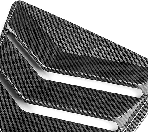 Miniatura 2 de Rejillas laterales para ventana, cubierta de ventilación compatible con Chevy Camaro 2010 2011 2012 2013 2014 2015 (ABS de fibra de carbono pintada,