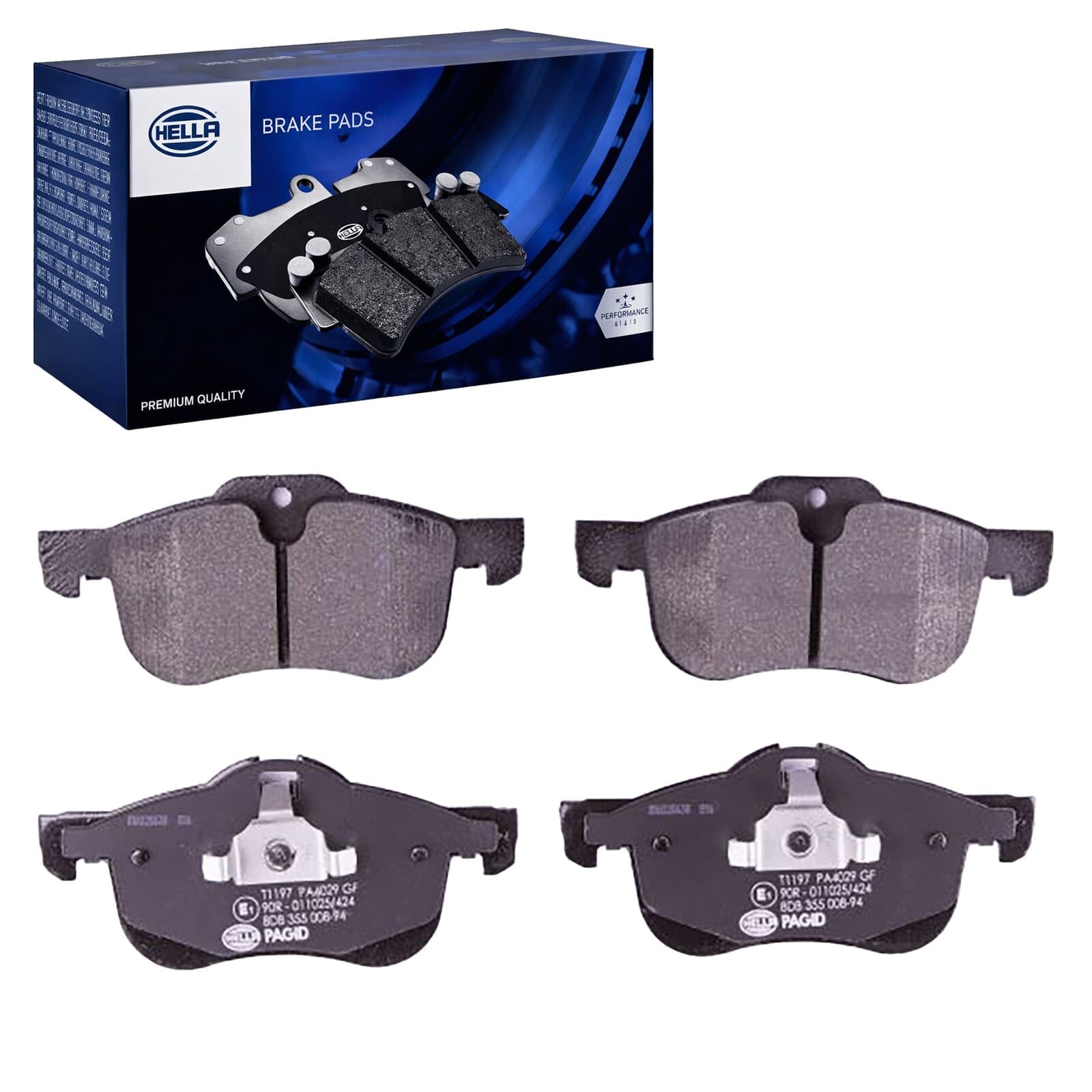 HELLA 8DB 355 008-941 BRAKE PAD SET DISC BRAKE Front