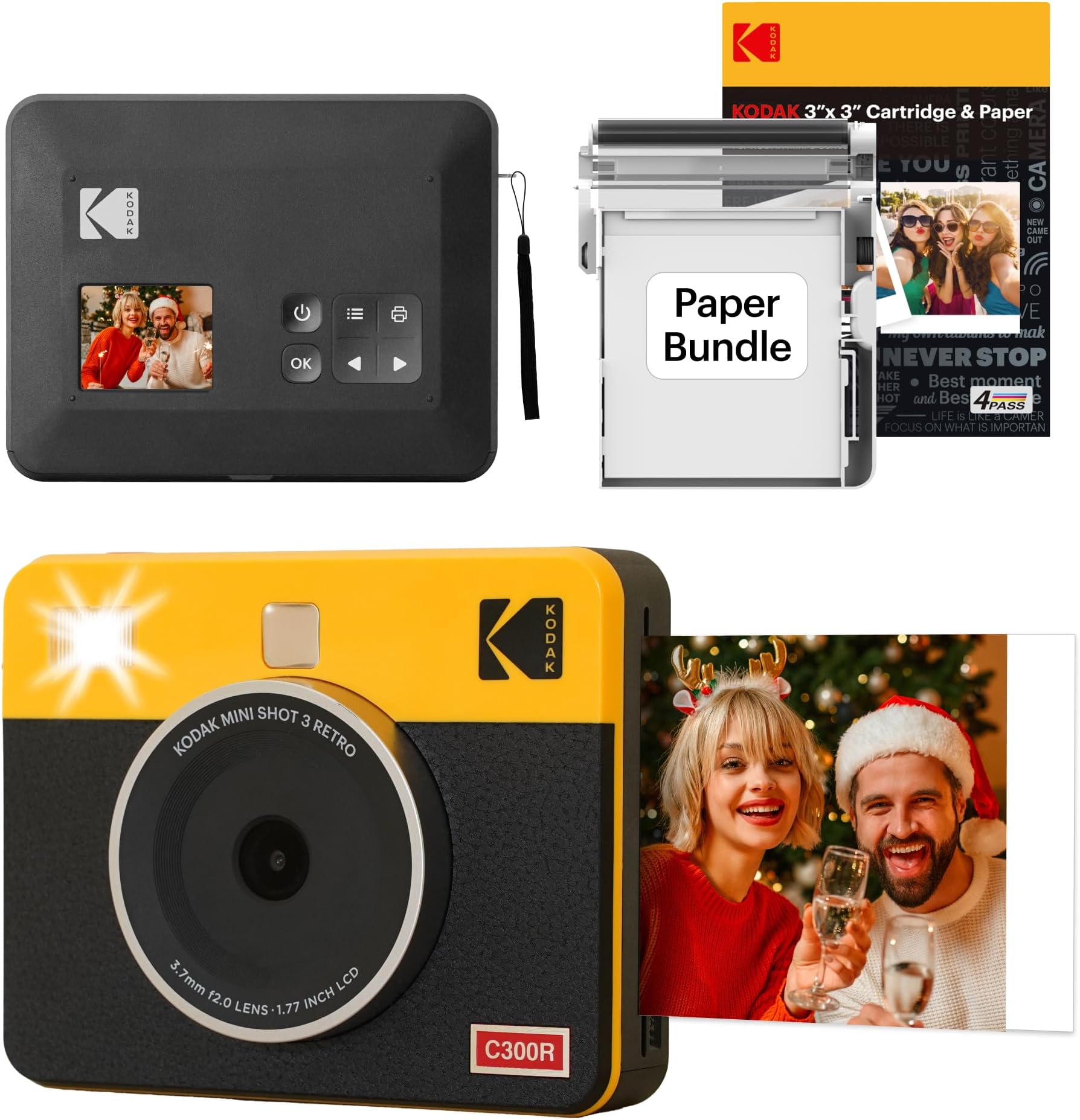 - Kodak Mini Shot 3 Retro 2in1 + 68 Sheets Bundle