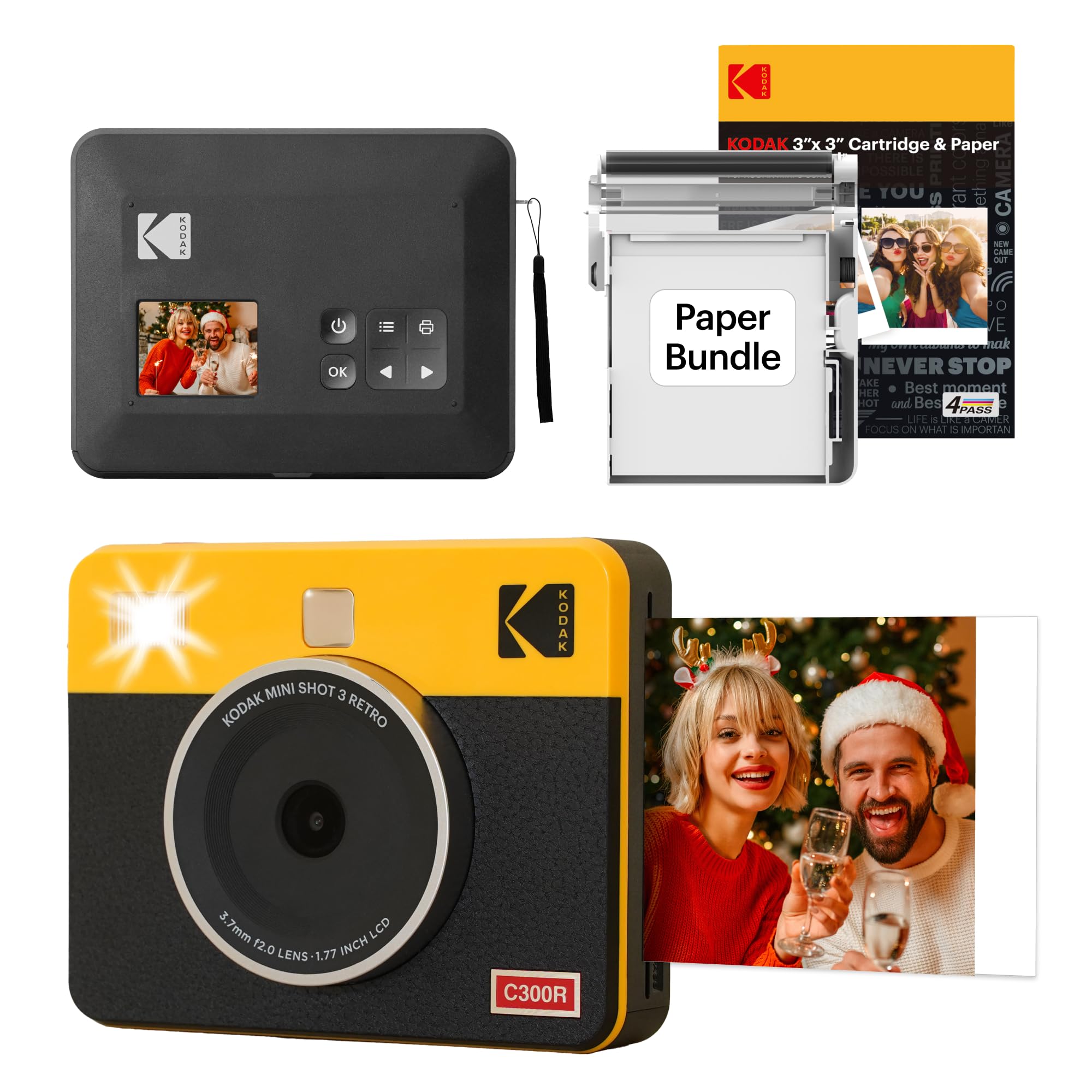 Kodak Mini Shot 3 Retro 2in1 + 68 Sheets Bundle