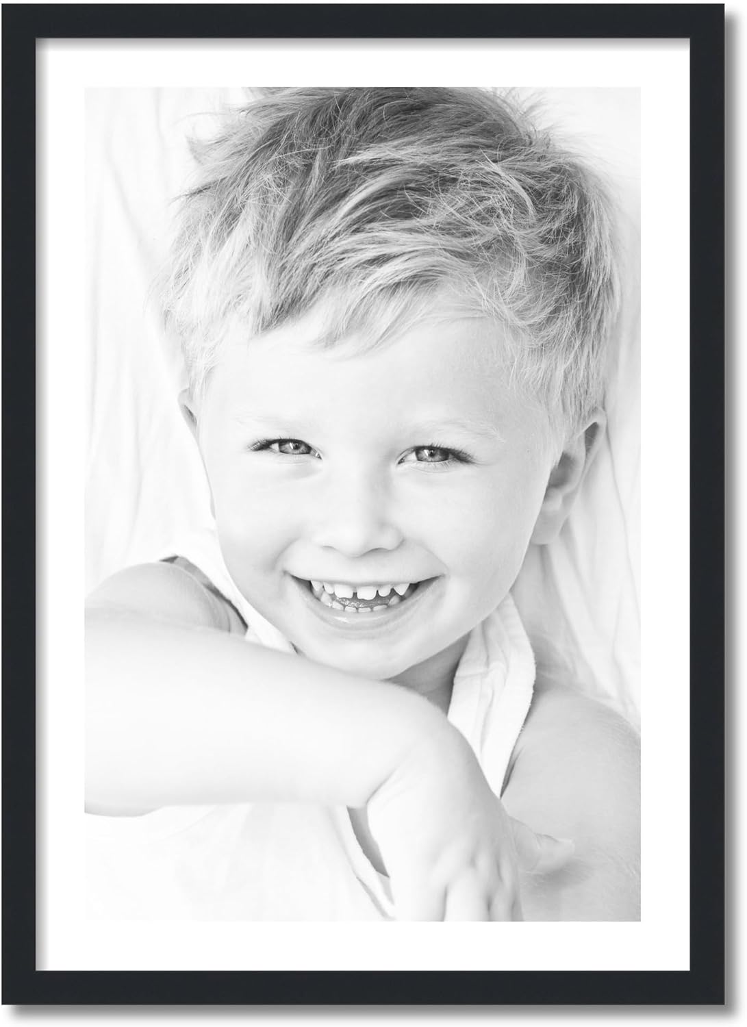 ArtToFrames 16x20 inch Satin Black Picture Frame with 2 Inch Single Maroon Mat, SingleMat-5180-16x20-1038