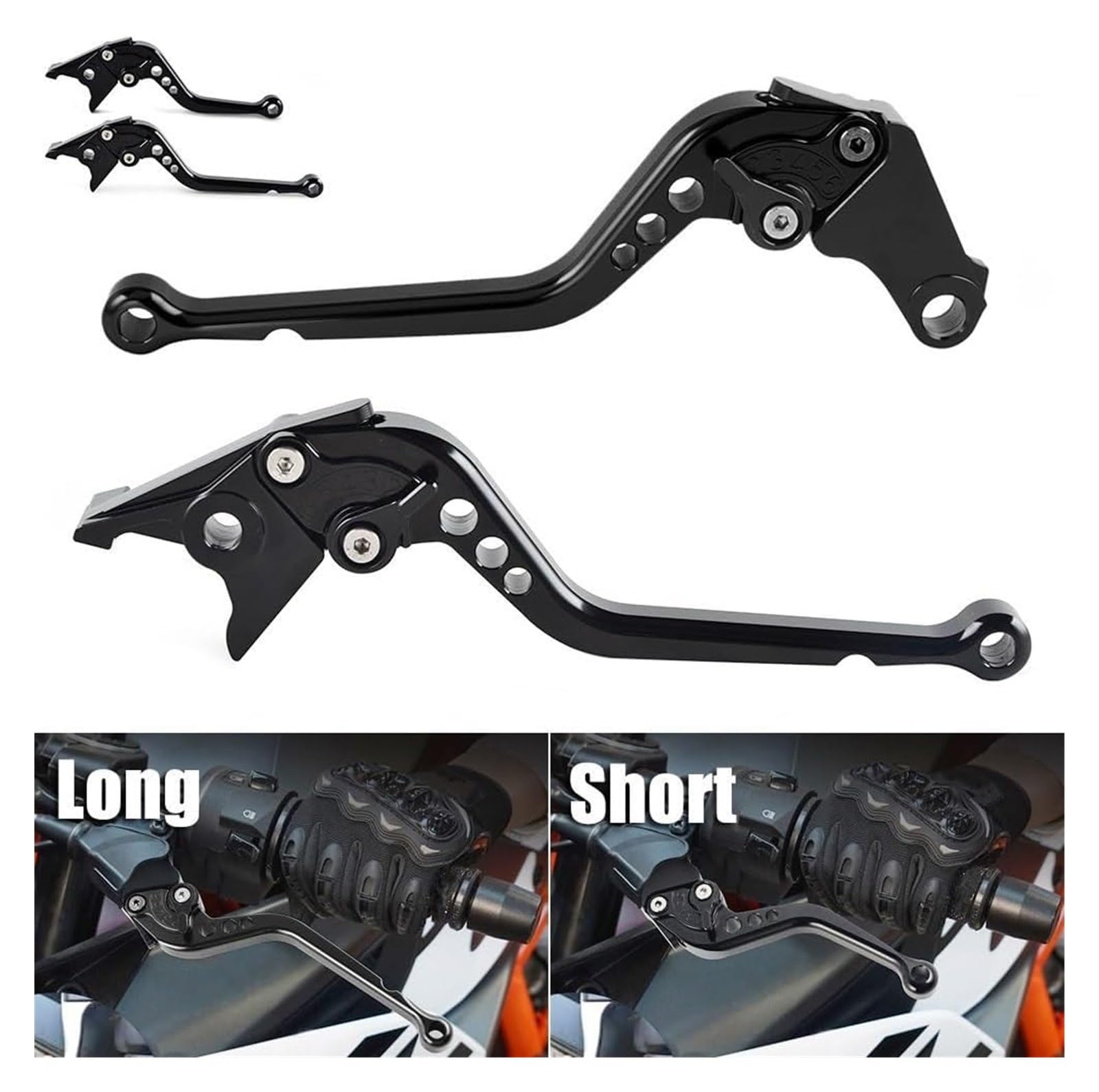 TRASH BIN Leviers d'embrayage pour Kawasaki Z900RS Z900RS 2018-2020 ZX6R ZX 6R 2019-2020 Z1000 Z1000R 2017-2019 Levier d'embrayage De Frein Réglable Moto(Long)
