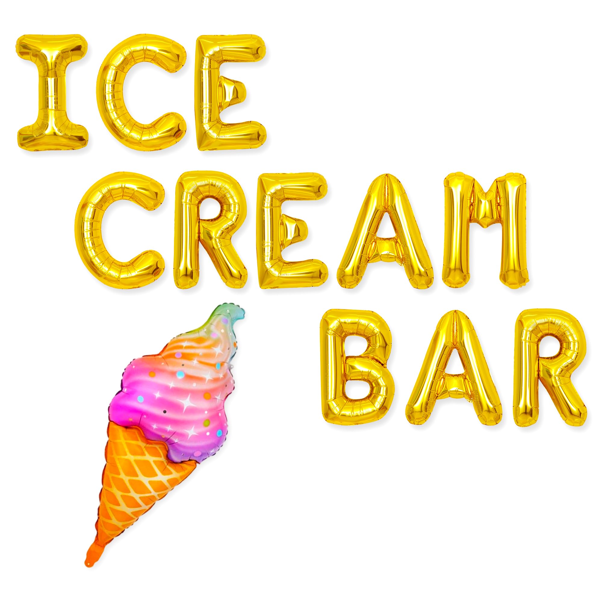 Ice Cream Bar Supplies Decoration Sign Ice Cream Birthday Decoration