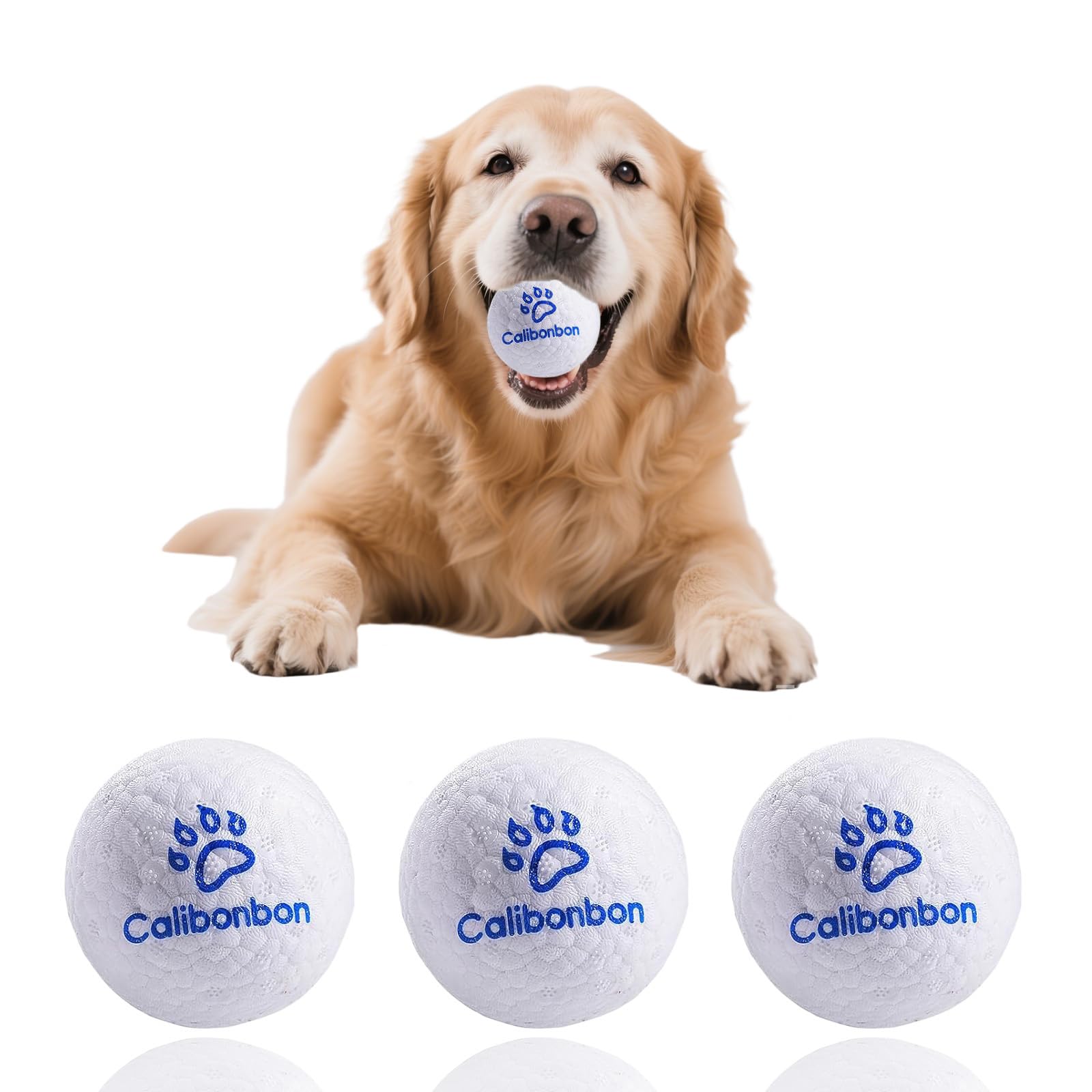 Durable Dog Balls - Tough Chew-Resistant TPU Fetch Toys for Aggressive Chewers Puppies to Large Breeds - Floating