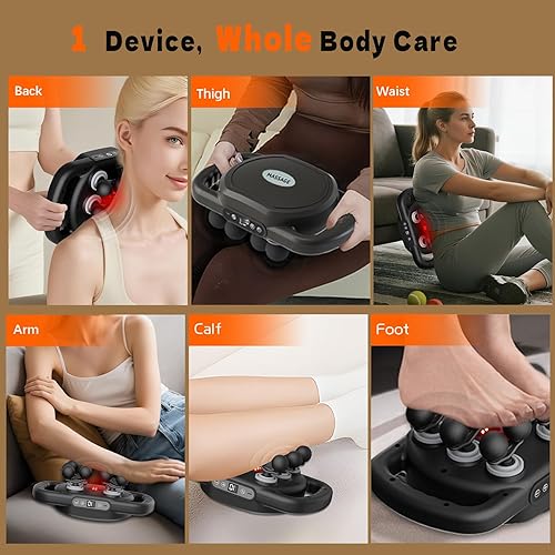 Miniatura 2 de Pistola de masaje de 12 cabezas de tejido profundo, herramienta eléctrica de percusión muscular con 9 niveles y 9 modos, masajeador inalámbrico para