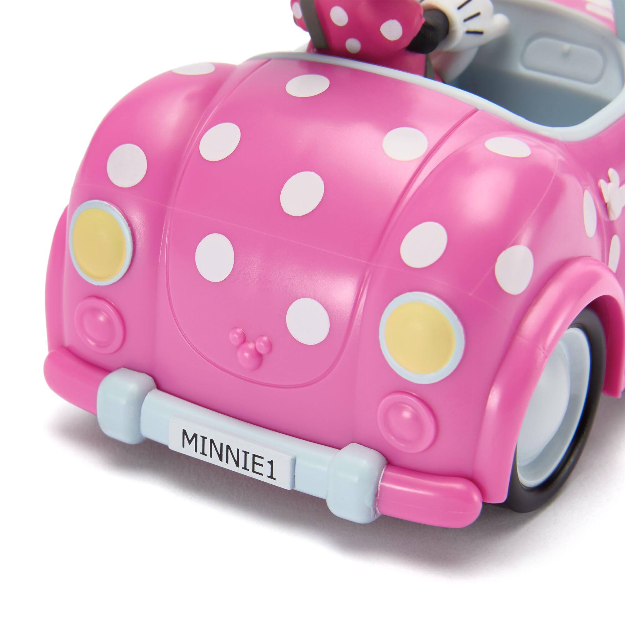 Disney Store Official macchinina di Minnie Mouse, 9 x 11 x 20 cm, macchinina Giocattolo Rosa a retrocarica, 3+