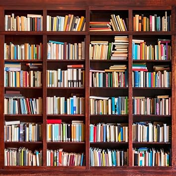 AOFOTO 10x10ft Bookshelf Backdrop Bookcase Photography Background Books School Library Big Size Back Drop Student Man Woman Adult Artistic Portrait Photo Shoot Studio Props Video Drop Vinyl Wallpaper