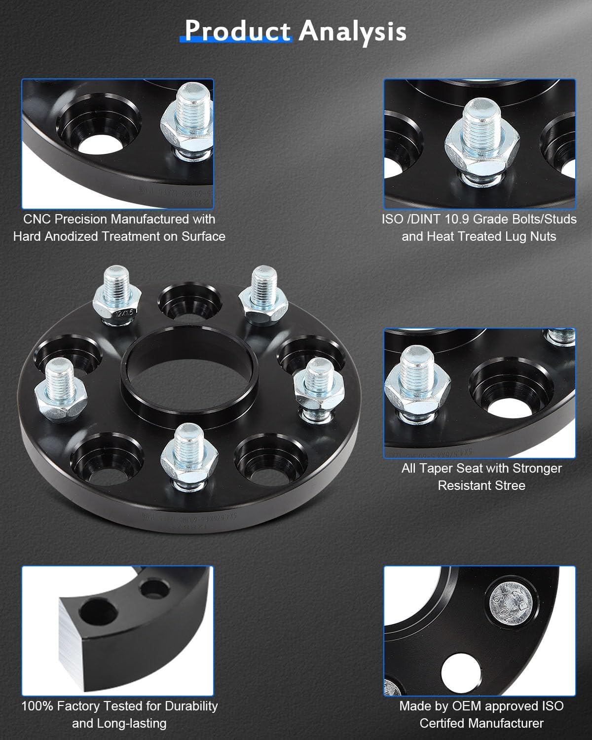 ECCPP 5x4.5 to 5x4.5 hubcentric Wheel Spacers 15mm 5 lug 5x114.3mm to 5x114.3mm Fit for Toyota Camry 1992–2025| for Toyota Supra 1986–2002| for Toyota Prius V 2012–2020
