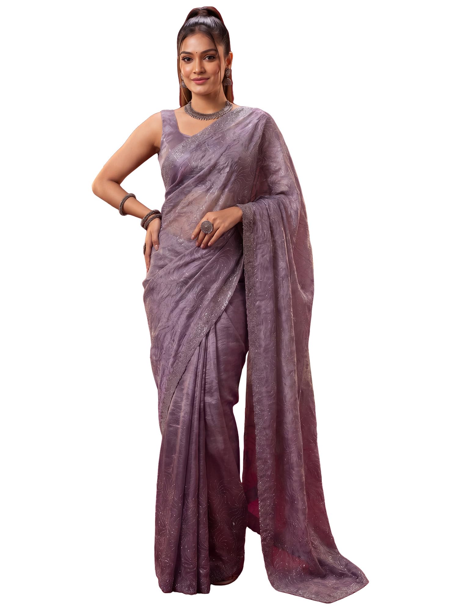 akhilam Women's Tissue Pure Soft Silk Embellished Saree With Unstitched Blouse Piece|Tissue Saree For Women|Tissue Silk Saree For Women|Soft Tissue Silk Saree (KLFI3201_MT_Parent)-picture-26