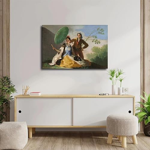 Miniatura 3 de EsaSam The Parasol 1777 - Póster romántico de Francisco De Goya, impresión de cuadros, arte de pared, póster estético para sala de estar,