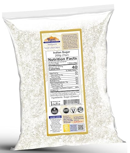 Miniatura 48 de Rani Misri (cristales de azúcar indios) 7 oz (200 g) ~ Todo natural Apto para gluten Sin colores Vegano Kosher Origen indio