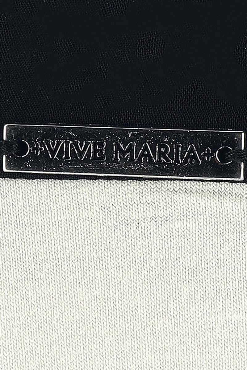 Vive Maria French Love Donna T-Shirt Nero/Panna 94% Viscosa, 6% elasthane Regular