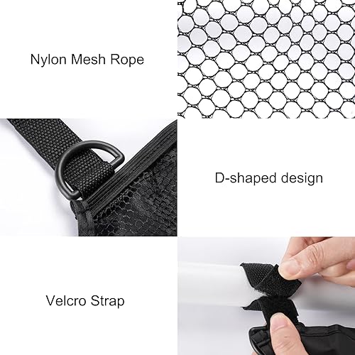 Miniatura 4 de Bolsa lateral para cochecito  Organizador de bicicletacochecito, gancho y bucle fácil de colocar  Diseño de malla, correas antideslizantes,