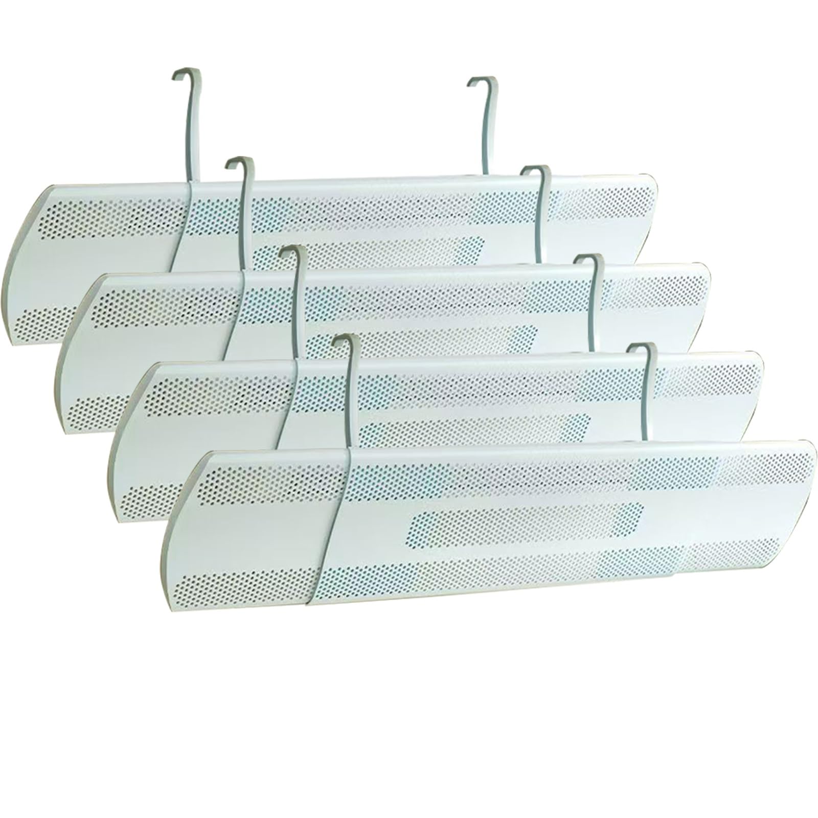 YGER JZGB 4 Air Conditioner Deflector, Air Vent Deflector, Retractable, Freely Adjustable, Honeycomb Panel, PVC Material, for Wall Mounted AC(Blue)