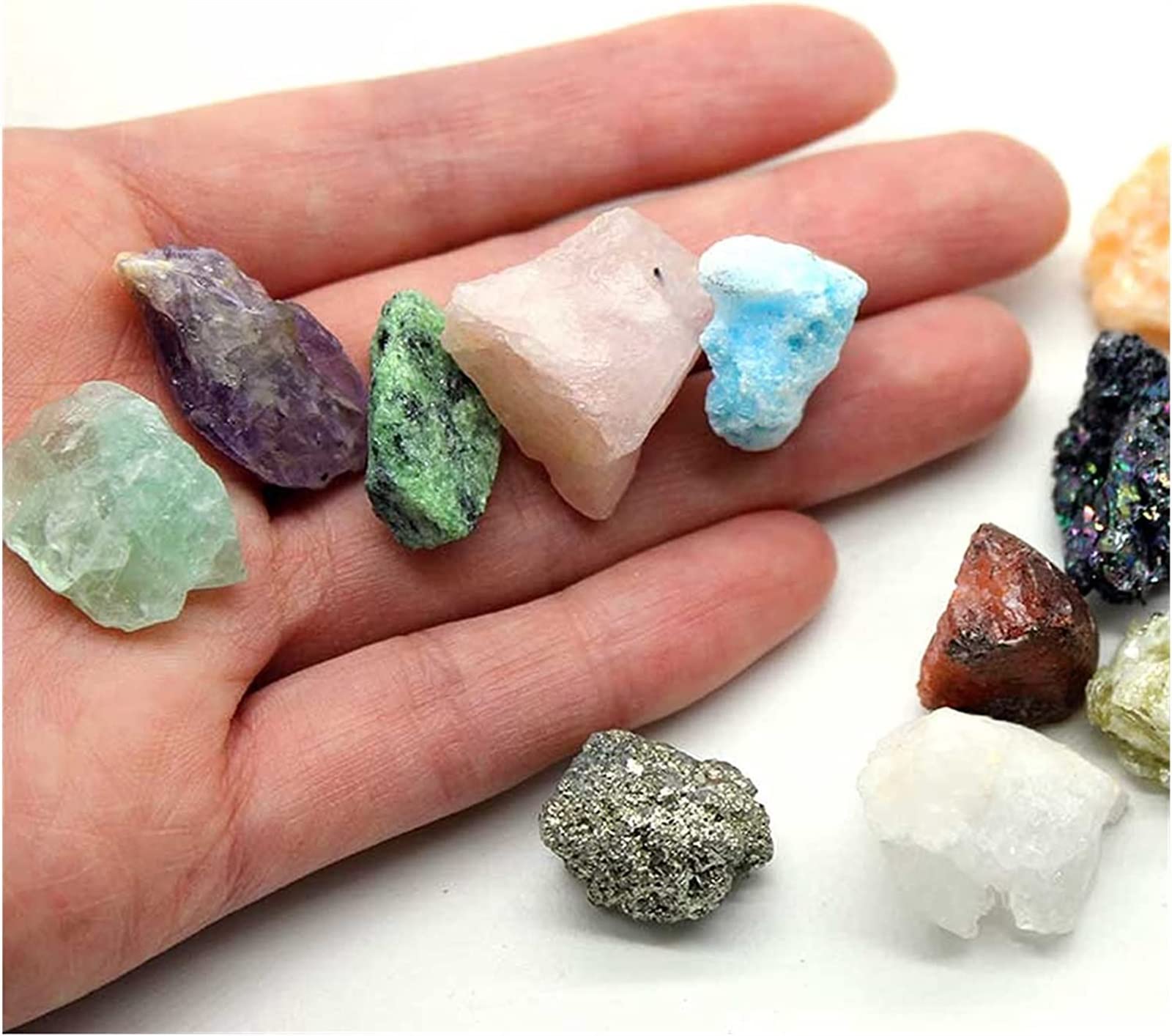 Amazon.co.jp: 天然水晶 ミネラル石天然セミエーデルシュタイン 12