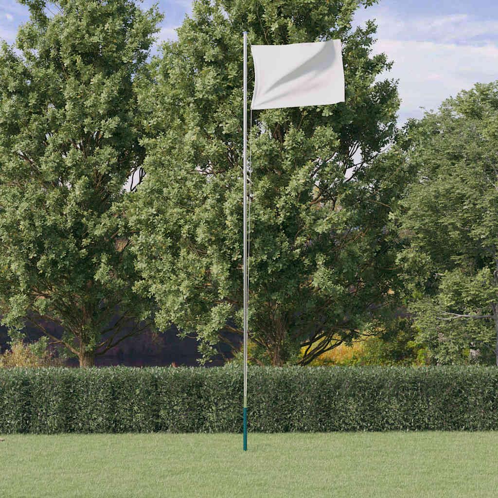 vidaXL Asta Sezionale per Bandiere Argento 6,08 m in Alluminio