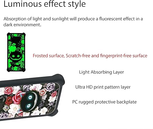 Miniatura 3 de Case Compatible with Celular Kalley Element 5+Plus Phone Case Cover [with Tempered Glass Screen Protector][Hard PC + Soft Silicone][Ring Support]