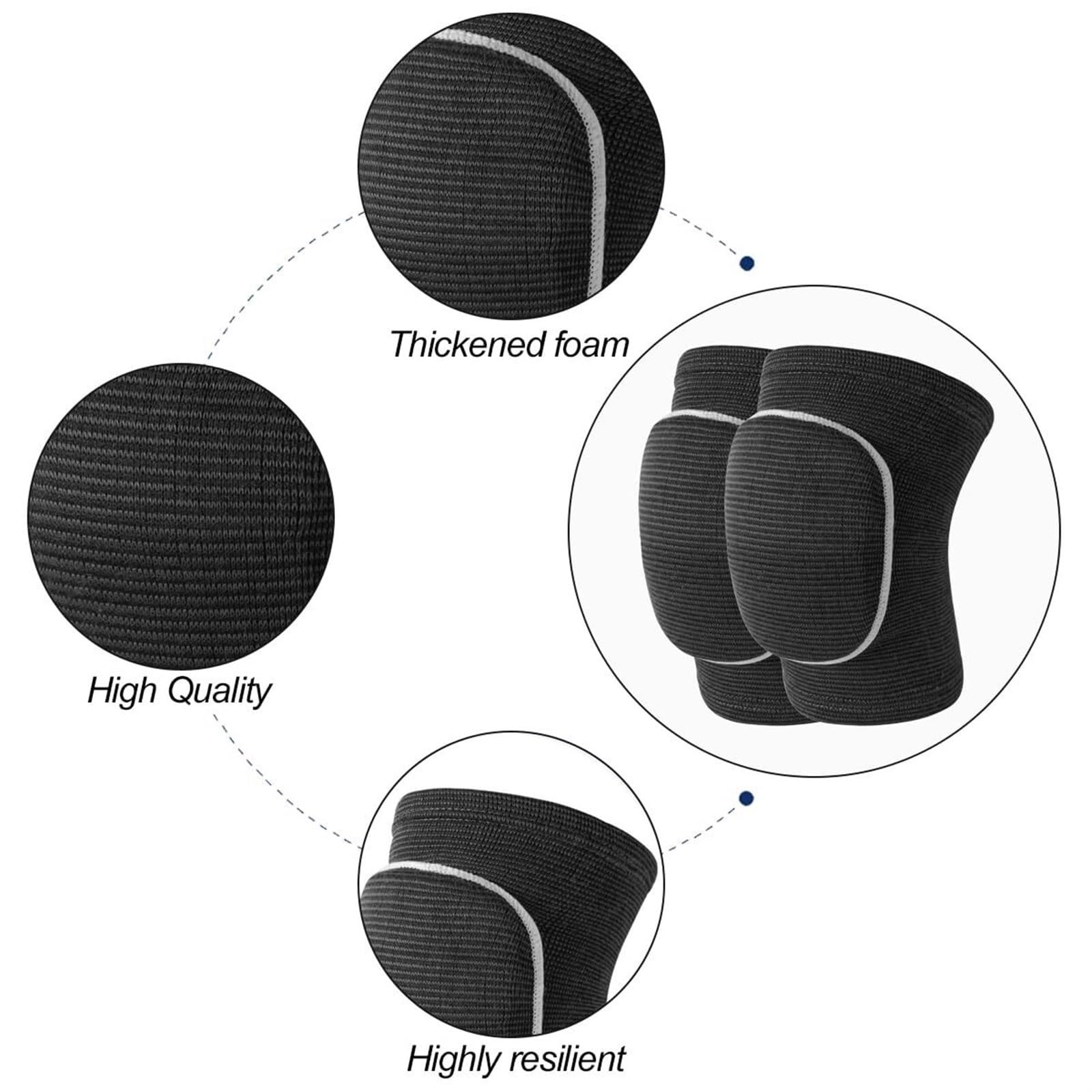 Ginocchiera Ginocchiere da Ballo, Ginocchiere Elastiche, Antiscivolo, morbide e Traspiranti, Yoga pallavolo Supporto Ginocchio(Rot,Large)